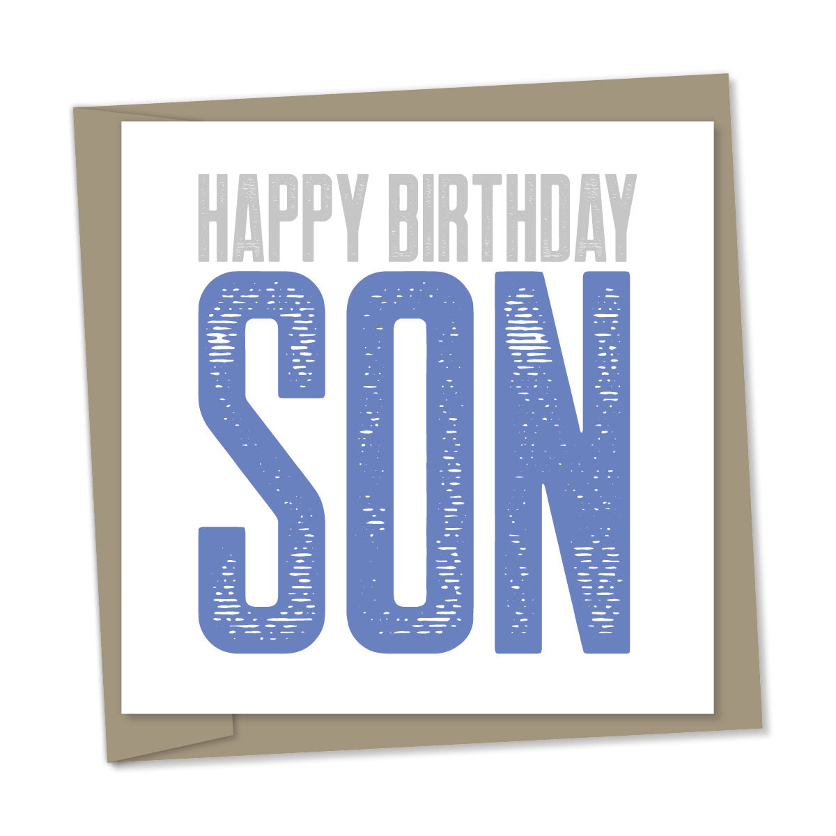 happy birthday son – blue and grey