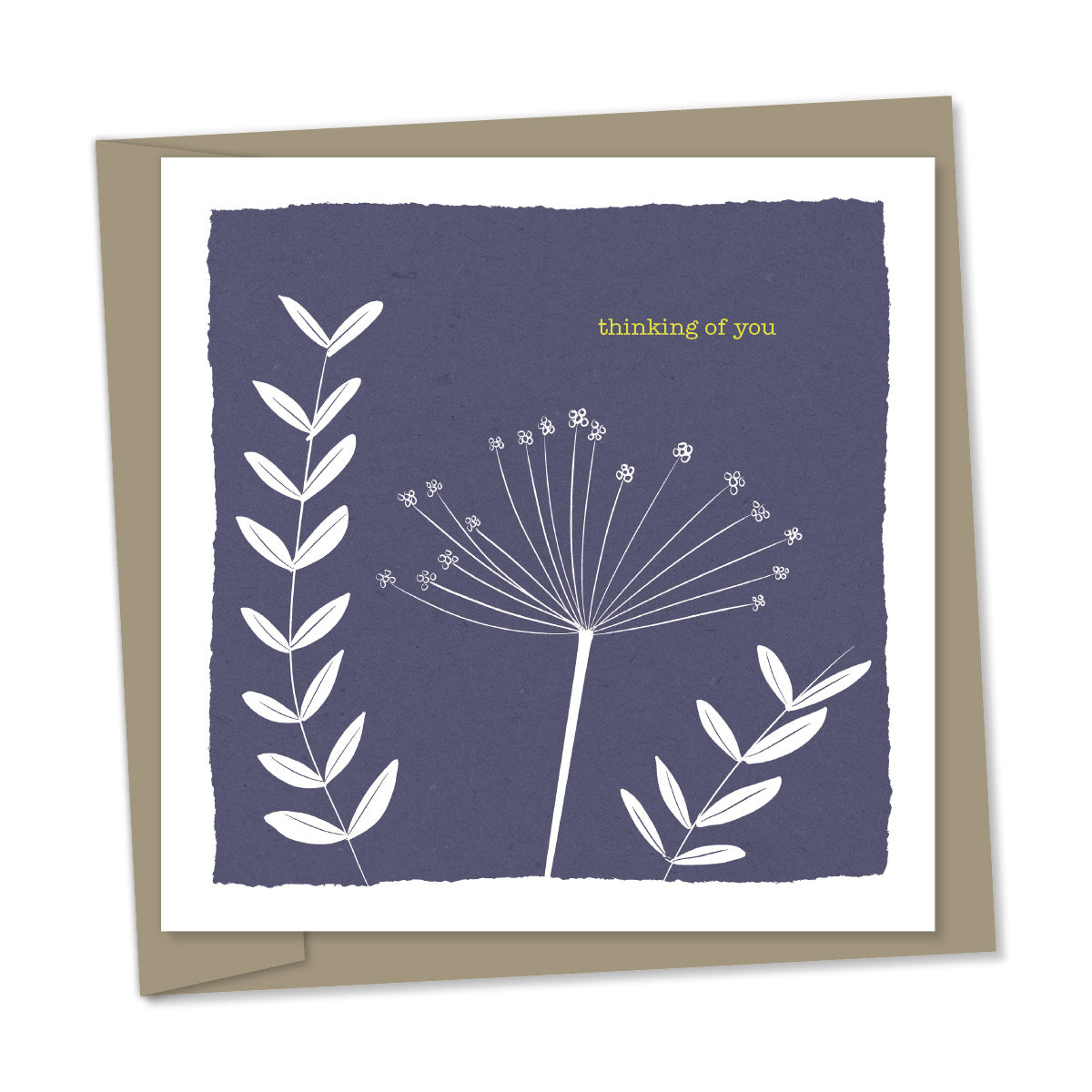 thinking of you – lino cut dandelion