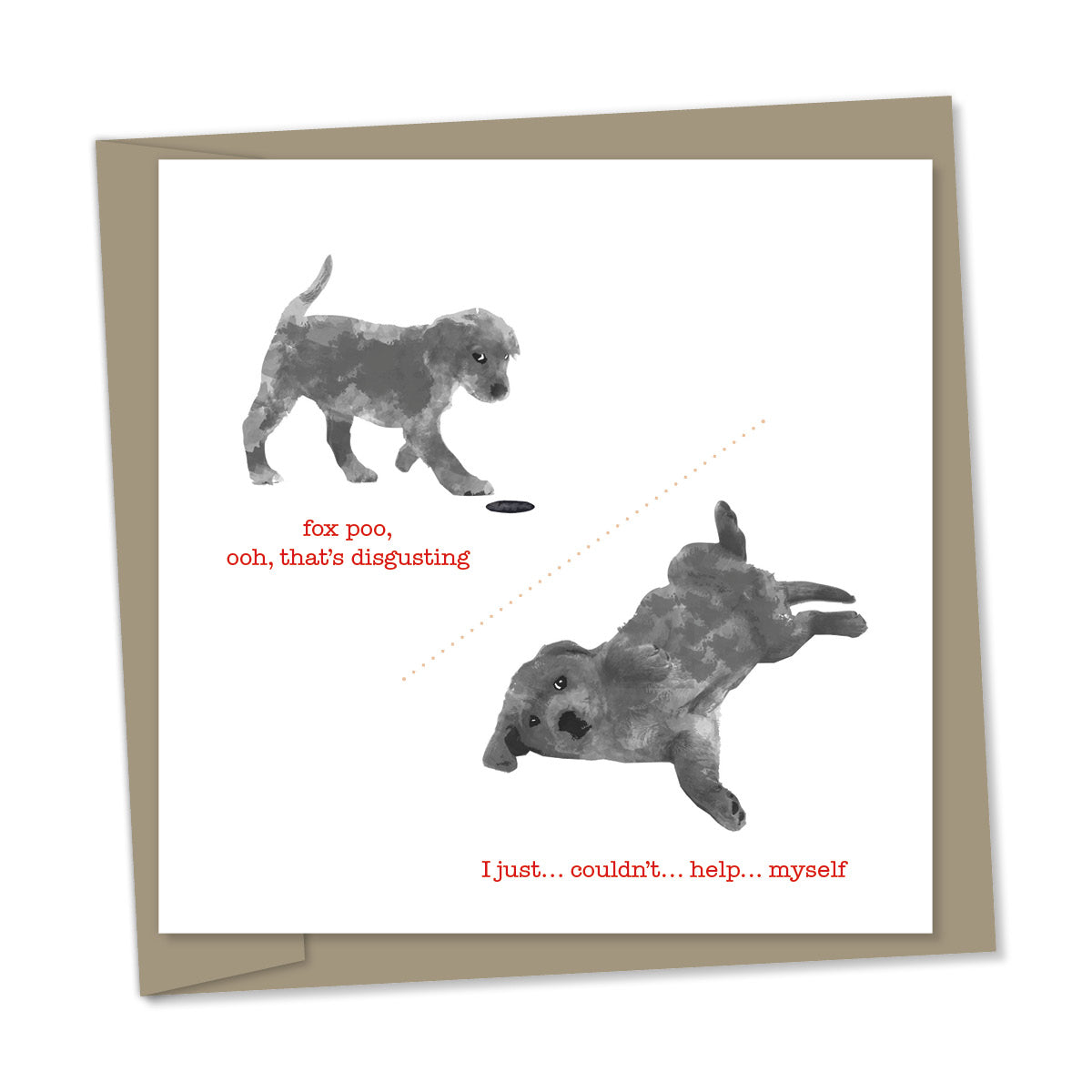fox poo, dark puppy rolling in it – 'I just... couldn't... help... myself'
