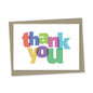 thank you – overlapping bold letters